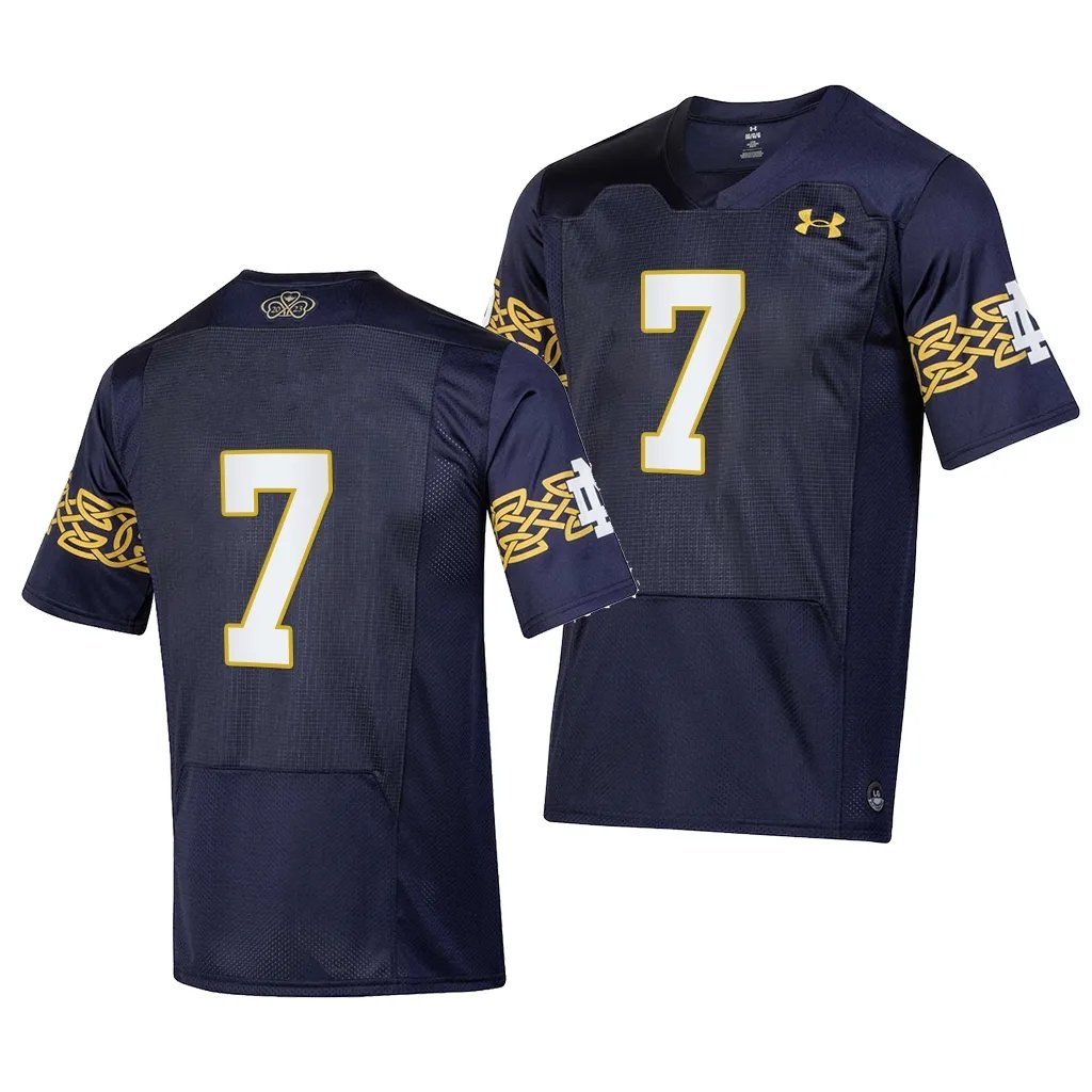 Fighting Irish Audric Estime Navy Replica Jerseys