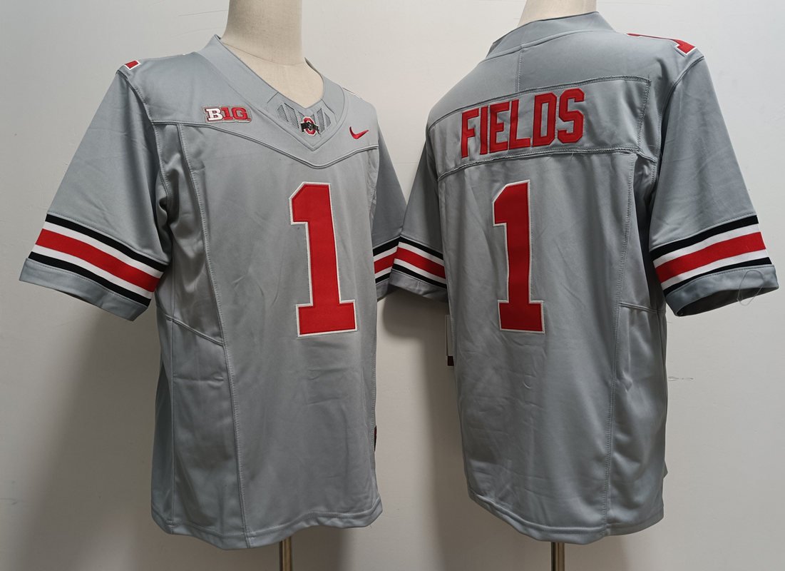 Buckeyes Justin Fields Gray Limited Jersey