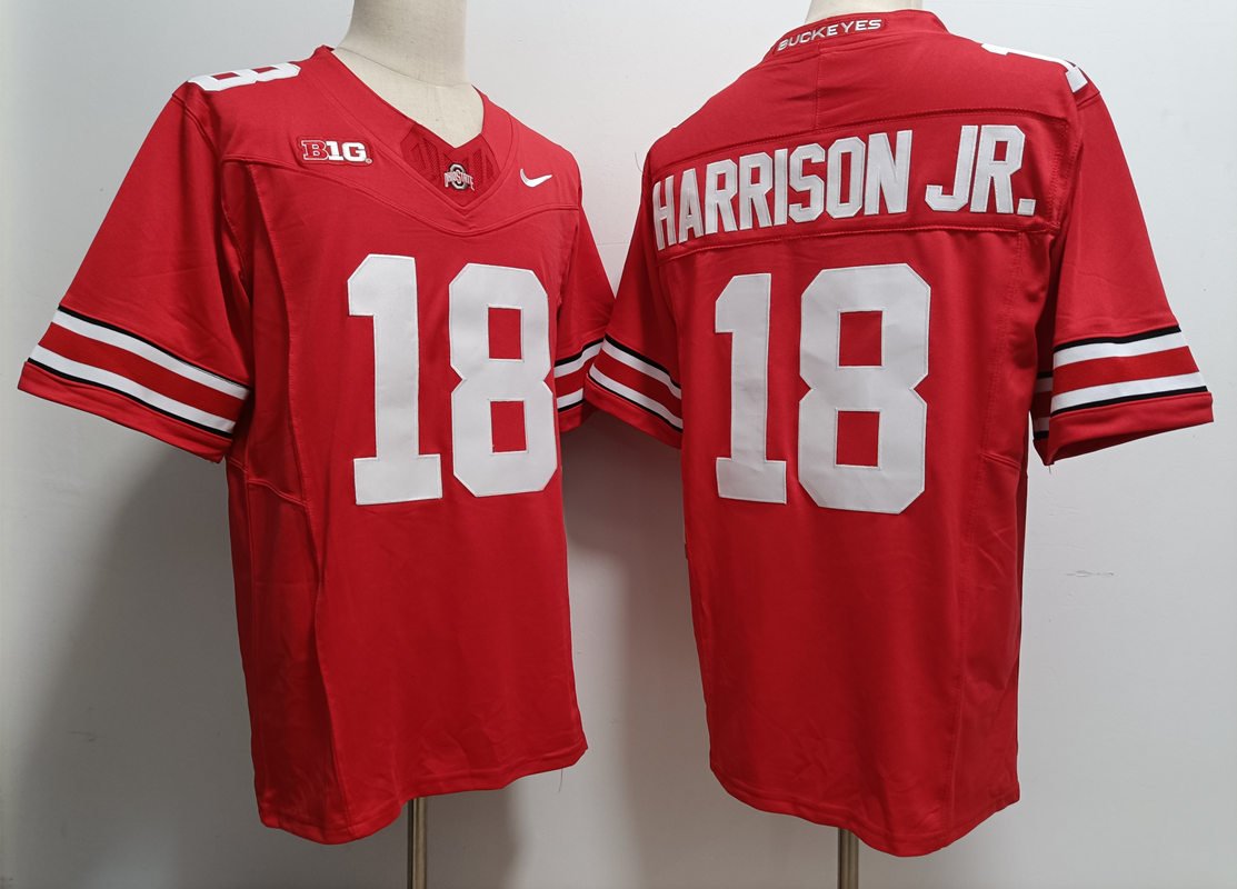 Buckeyes Marvin Harrison Jr. Scarlet Limited Jersey