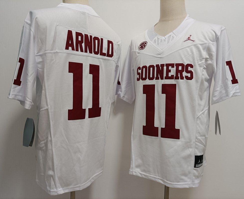 Sooners Jackson Arnold White Football Jersey