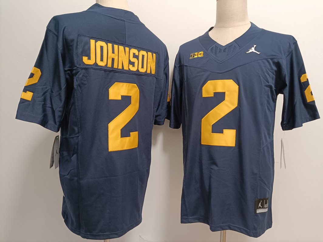 Wolverines Will Johnson Navy Limited Jersey