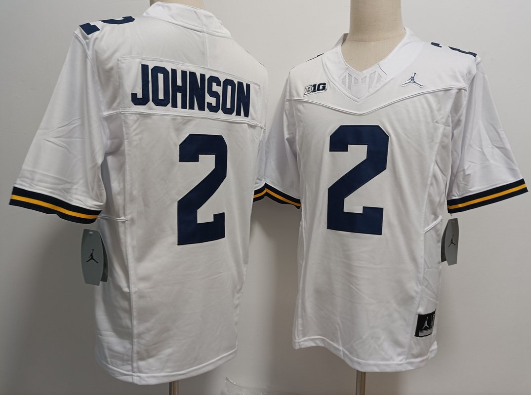 Wolverines Will Johnson White Limited Jersey