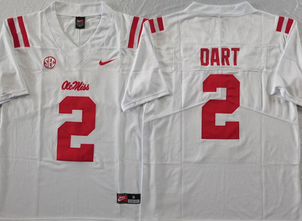 Rebels Jaxson Dart White Red Football Jersey