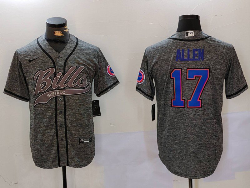Josh Allen Bills Hemp Gray Baseball Jersey