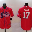 Josh Allen Bills Red Baseball Jersey