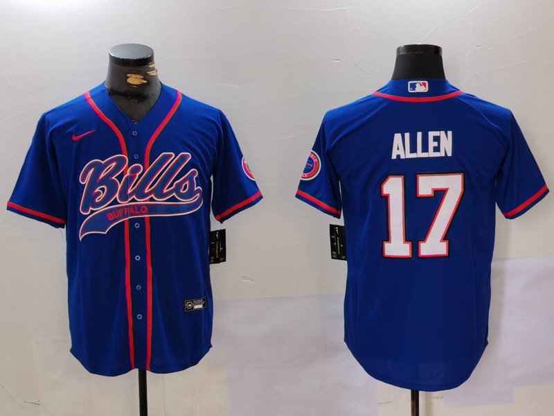 Josh Allen Bills Royal Baseball Jersey