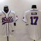 Josh Allen Bills White Baseball Jersey