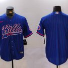 Team Bills Royal Stripes Baseball Jersey