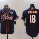 Caleb Williams Bears Navy Baseball Jersey
