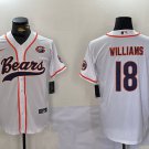 Caleb Williams Bears White Baseball Jersey