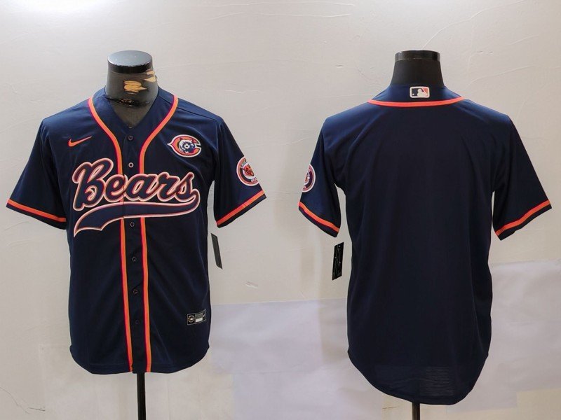 Team Bears Navy Baseball Jersey