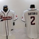 Pat Surtain II Broncos White Baseball Jersey