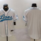 Team Lions White Baseball Jersey