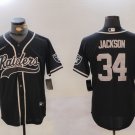 Bo Jackson Raiders Black Baseball Jersey
