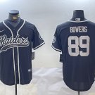 Brock Bowers Raiders Black Baseball Jersey