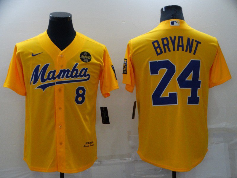 Kobe Bryant Mamba Gold Baseball Replica Jersey