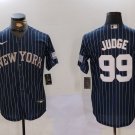Aaron Judge Yankees Navy Stripes Baseball Jersey