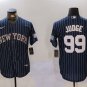 Aaron Judge Yankees Navy Stripes Baseball Jersey