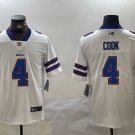 James Cook Bills White Jersey