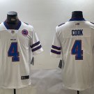 James Cook Bills White Team Patch Jersey