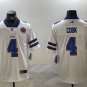 James Cook Bills White Team Patch Jersey