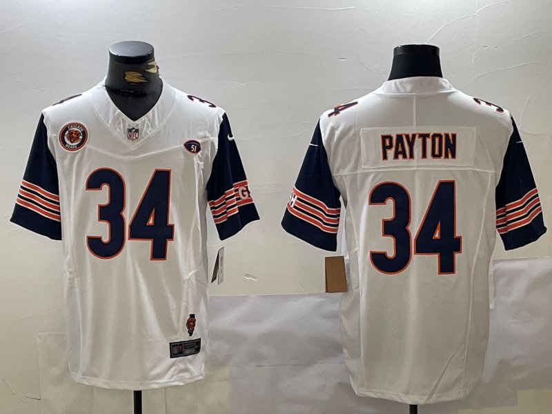 Walter Payton Bears White Throwback Limited Jersey
