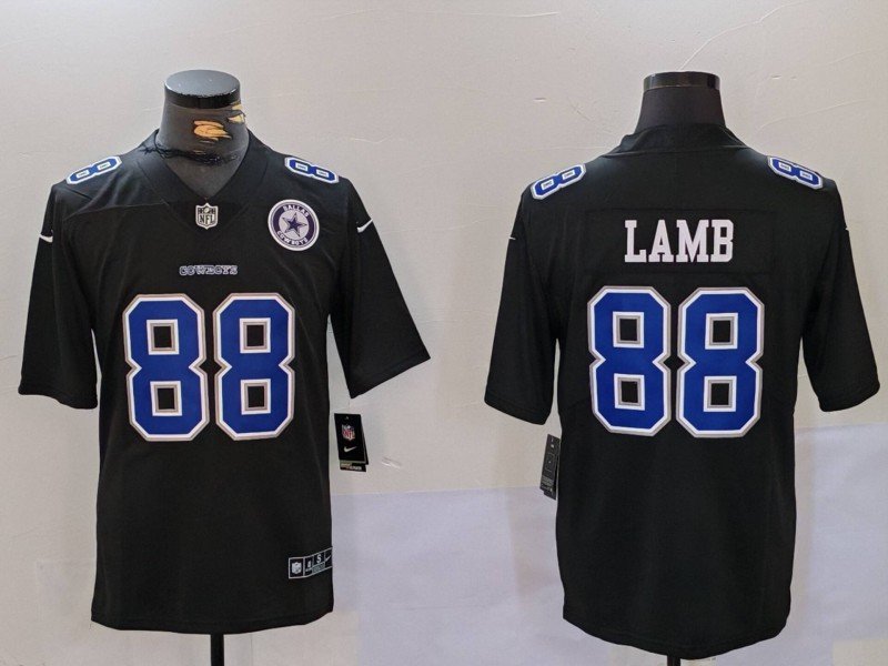 CeeDee Lamb Cowboys Black Throwback Jersey