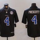 Dak Prescott Cowboys Black Throwback Team Patch Jersey
