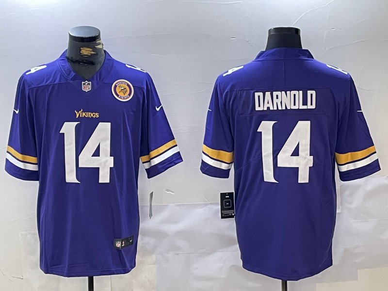 Sam Darnold Vikings Purple Team Patch Jersey