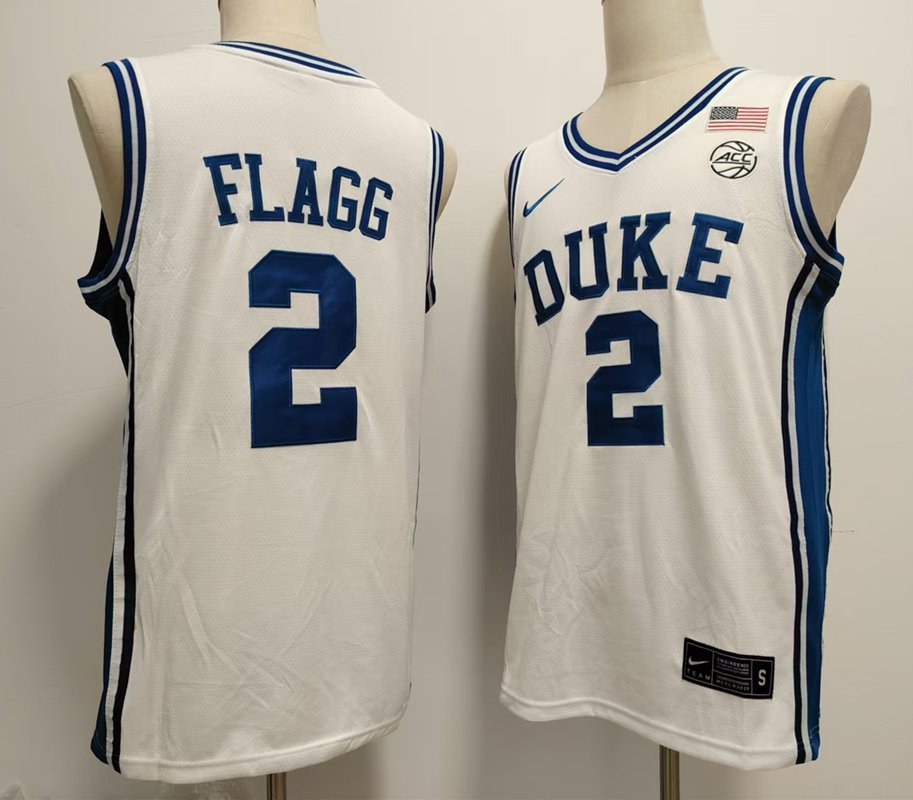 Cooper Flagg Blue Devils White Basketball Jersey