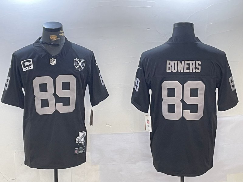 Brock Bowers Raiders Black Throwback Limited Jersey