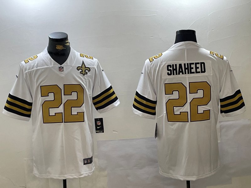 Rashid Shaheed Saints White Color Rush Team Patch Jersey