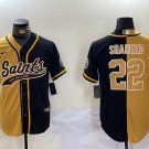 Rashid Shaheed Saints Yellow Black Split Baseball Jersey