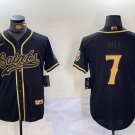 Taysom Hill Saints Black Golden Split Baseball Jersey