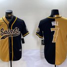 Taysom Hill Saints Yellow Black Split Baseball Jersey