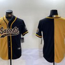 Team Saints Yellow Black Split Baseball Jersey