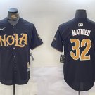 Tyrann Mathieu Saints NOLA Black Baseball Jersey