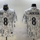 Lamar Jackson Ravens Arctic Camo Salute to Service Limited Jersey