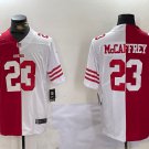 Christian McCaffrey 49ers Red White Split Jersey