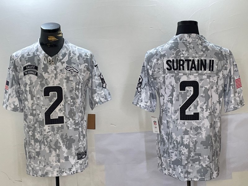 Patrick Surtain II Broncos Arctic Camo Salute to Service Limited Jersey