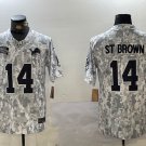 Amon-Ra St. Brown Lions Arctic Camo Salute to Service Limited Jersey
