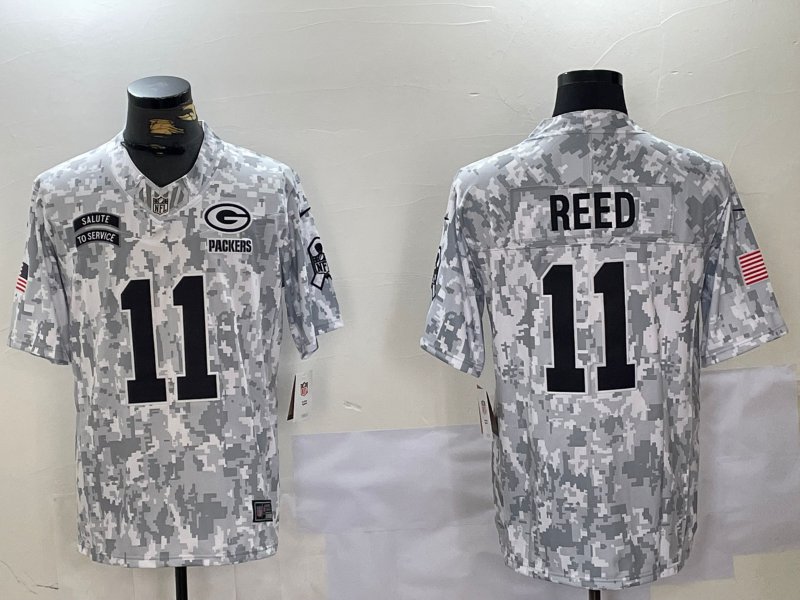 Jayden Reed Packers Arctic Camo Salute to Service Limited Jersey