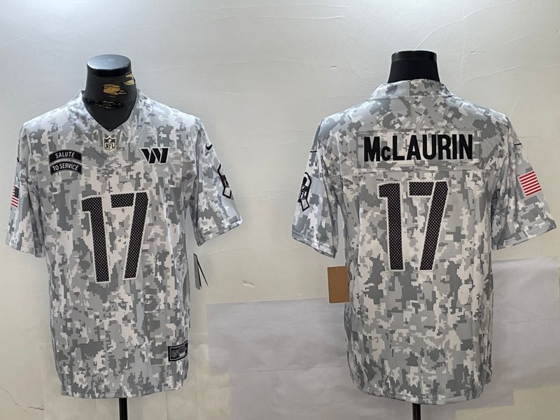 Terry McLaurin Commanders Arctic Camo Salute to Service Limited Jersey
