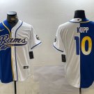 Cooper Kupp Rams Royal White Split Baseball Jersey