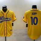 Cooper Kupp Rams Yellow Baseball Jersey