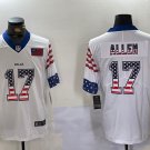 Josh Allen Bills White USA Stripes Stars Flag Jersey