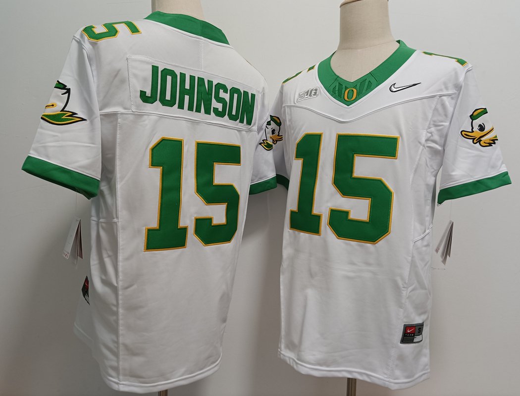 Tez Johnson Ducks White Limited Jersey