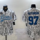 Aidan Hutchinson Lions Arctic Camo Salute to Service Baseball Jersey