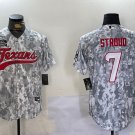CJ Stroud Texans Arctic Camo Salute to Service Baseball Jersey