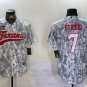 CJ Stroud Texans Arctic Camo Salute to Service Baseball Jersey